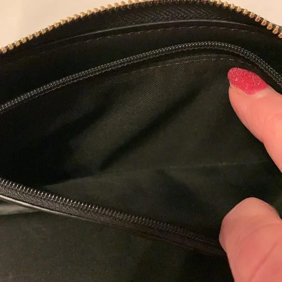 Coach Black Pebbled Leather Wristlet - Picture 8 of 10